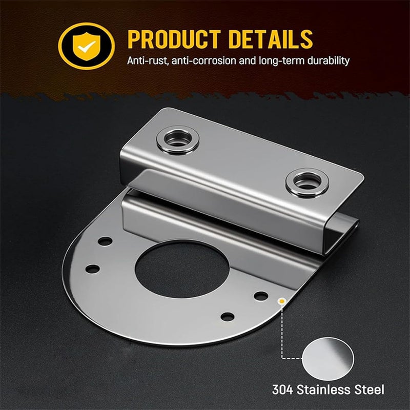 Signal Light Bracket,Stainless Steel No Drilling Rack | 2-Piece Turn Signal Mounting Holders | for Car Pickup SUV Automotive Driving Parking Highway - Image 5