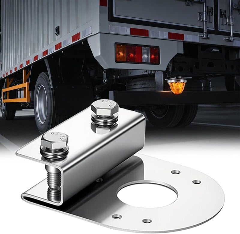 Signal Light Bracket,Stainless Steel No Drilling Rack | 2-Piece Turn Signal Mounting Holders | for Car Pickup SUV Automotive Driving Parking Highway - Image 3