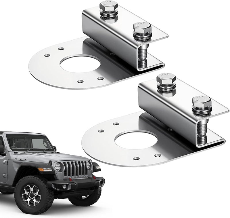 Signal Light Bracket,Stainless Steel No Drilling Rack | 2-Piece Turn Signal Mounting Holders | for Car Pickup SUV Automotive Driving Parking Highway - Image 1