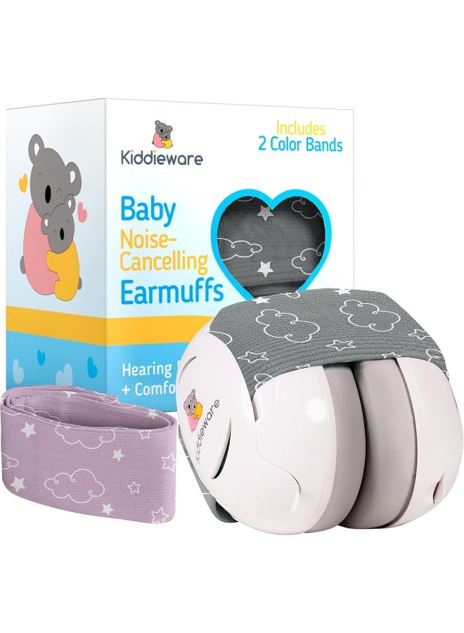 Kiddieware Gray Baby Noise Cancelling Headphones for Baby 0-24 Months - Image 1
