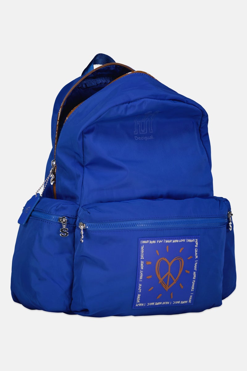 DESIGUAL Women Graphic Print Backpack, Blue - Image 3