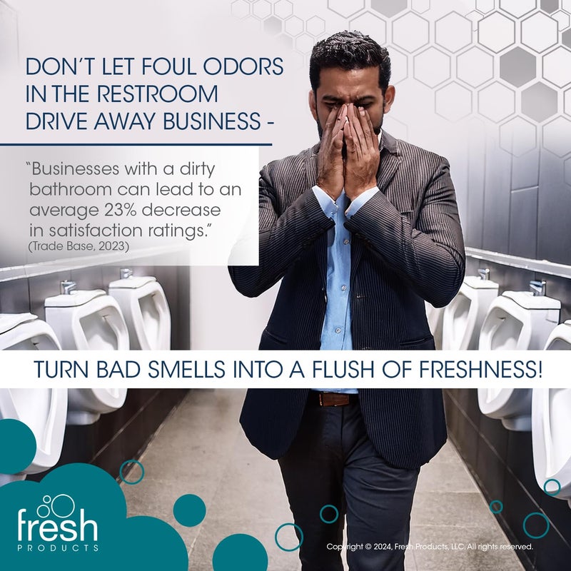 Fresh Products Wave 3D Urinal Screen Virtually Eliminates Urine Splash 30 Day Use Easy Installation Beneficial Bacteria Consistent Fragrance Made in the USA 10pk Urinal Screens Cotton Blossom - Image 3