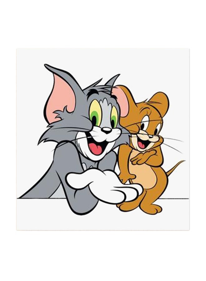 RYN Tom and Jerry MDF Wall Art Multicolour 30x30centimeter - Image 1
