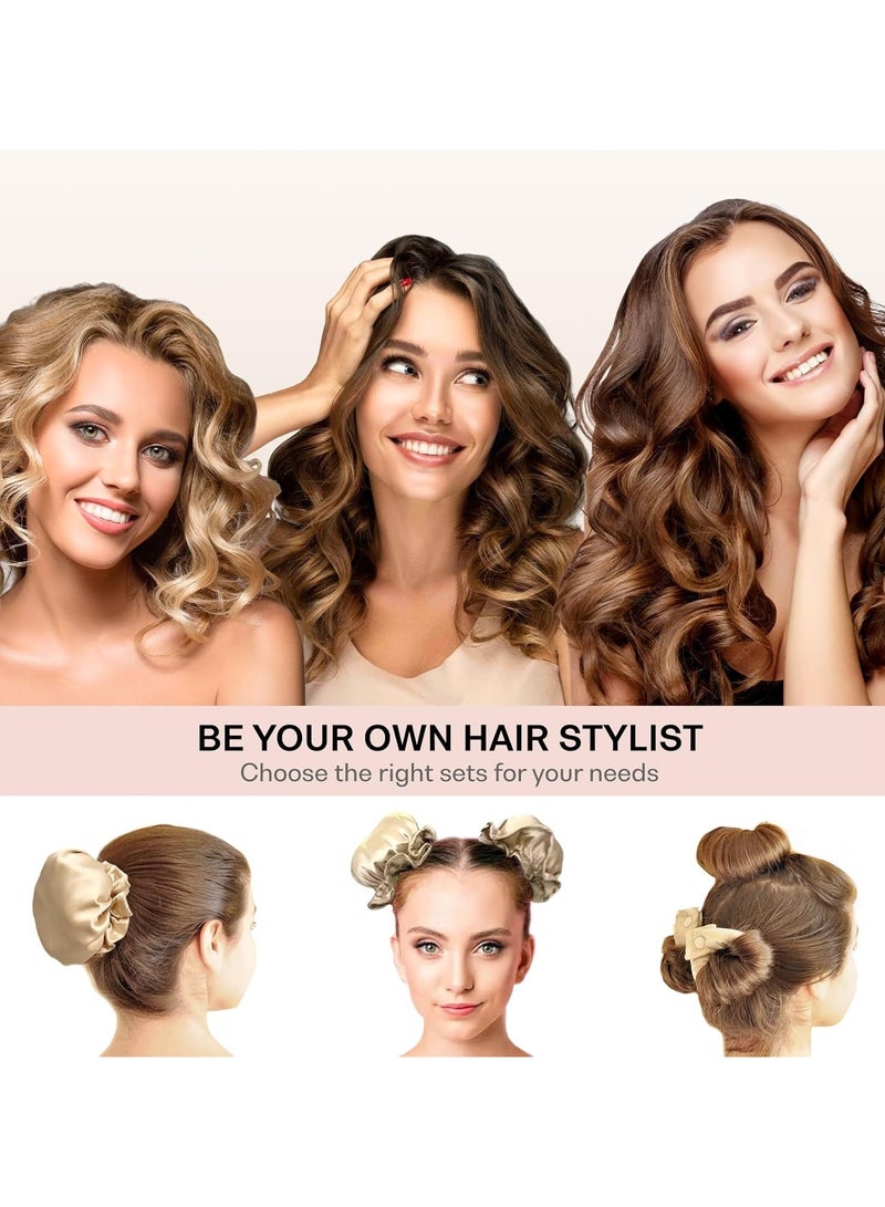 OVE Satin Heatless Hair Curlers 6PCS BLack, Pillow Soft Rollers with Caps, No Heat Curling Rods and Headband for All Hair Types - Image 5