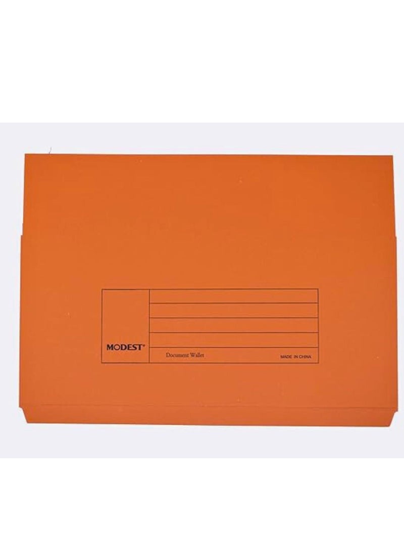 MODEST 20-Pieces Document Wallet Folder F4 300gsm Orange Color - Image 1