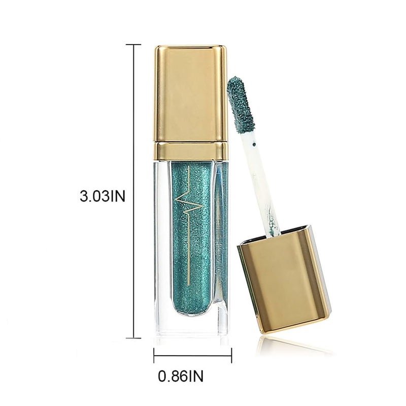Kilshye Glitter Liquid Eyeshadow Shimmer Eye Shadow Metallic Eyeshadows High Pigment Eyes Shadow Long Lasting Waterproof Eyes Liquid Makeup for Women and Girls Pack of 1 (C- Green 18) - Image 2