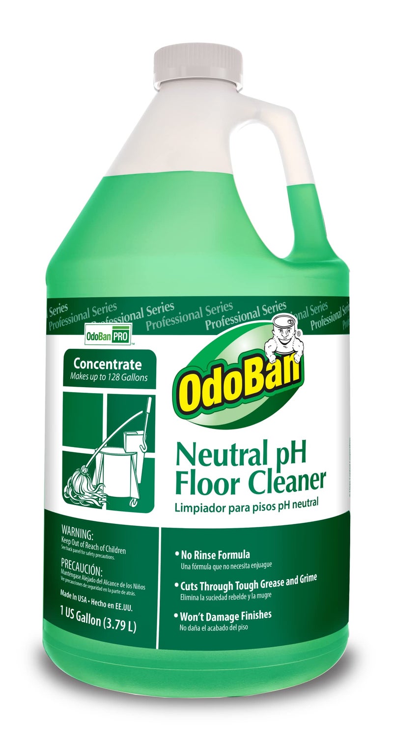 OdoBan Professional Series Neutral pH No Rinse Floor Cleaner Concentrate, Made in the USA, 1 Gallon - Image 1