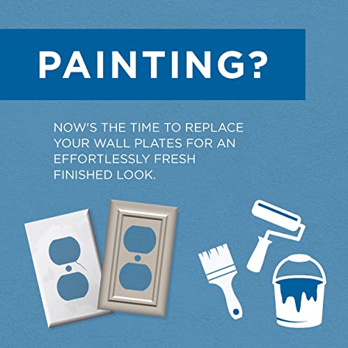 Franklin Brass Diamond Plate (1-Pack) Outlet Covers Polished Chrome 1-Gang Wall Plate Single Duplex Switch Plates Electrical Guard 135859 - Image 5