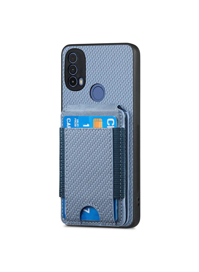 S-TOP Case For Motorola Moto E20 / E30 Carbon Fiber Vertical Flip Wallet Stand Phone Case - Image 2