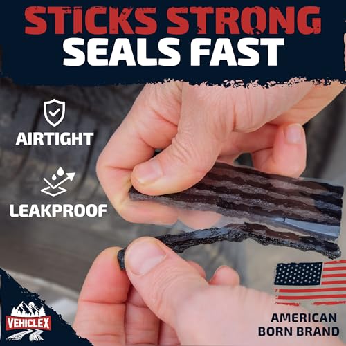 Vehiclex Flat Tire Repair Plugs - 30pcs Heavy Duty Plug and Patch Kit for Emergency Repairs, Black - Image 3
