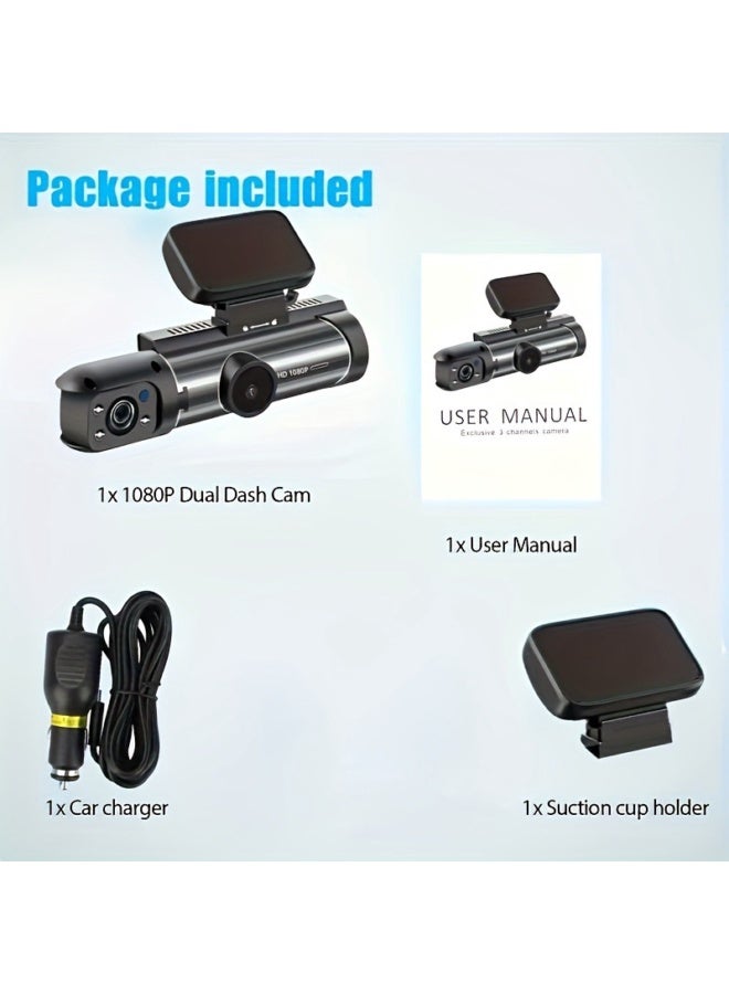 2024 hot models recommend car driving recorder high-definition night vision 1080P car 360-degree dual mirrors in front of the car - Image 5