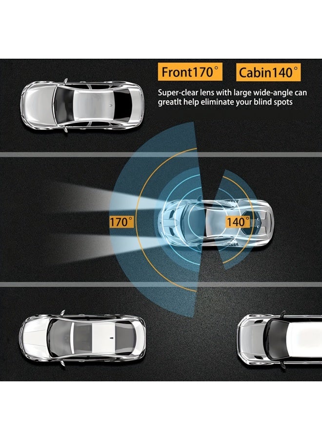 2024 hot models recommend car driving recorder high-definition night vision 1080P car 360-degree dual mirrors in front of the car - Image 4