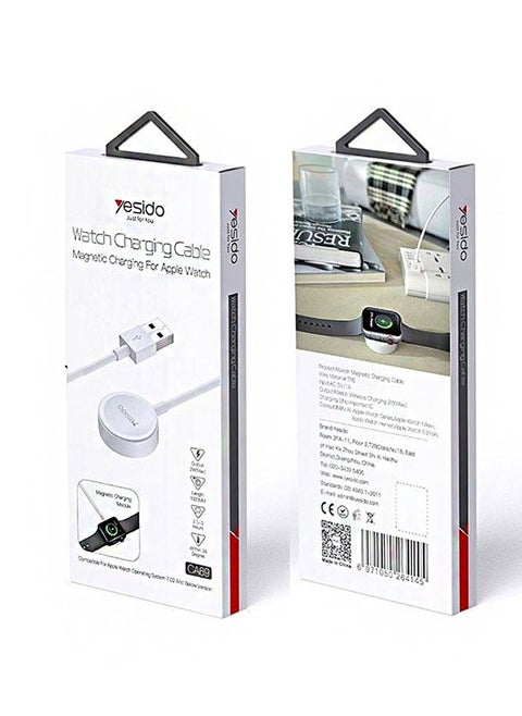Watch Cable Wireless Magnetic Charging For Apple Series CA69 (Input: AC 5V/1A Output: 2W Max) White