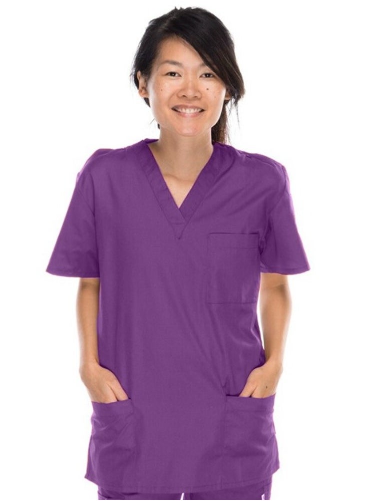 Meridian Meridian Classic Scrub Top - Comfortable and Stylish Unisex Medical V-Neck Top. Ideal for Healthcare Professionals. Durable, Functional.  - Image 2