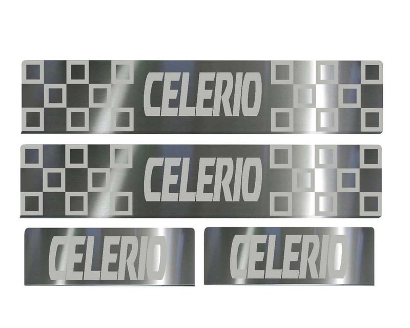 Auto E-Shopping Door Guard Steel Foot Step Sill Car Door Guard Scuff Plate Compatible for Celerio with Adhesive Tape 4 Piece - Image 2