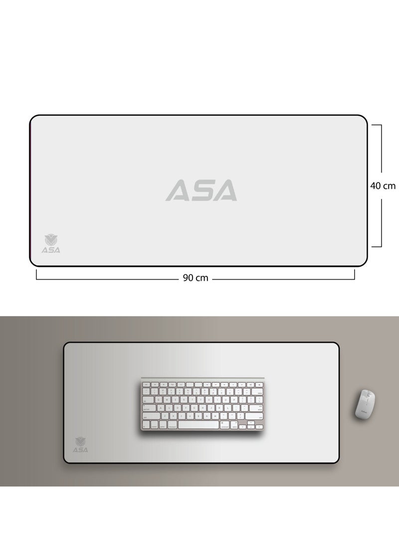 ASA Extended Mouse Pad 90x40cm Non-Slip Rubber Base with Stitched Edges, Smooth Cloth Surface, Waterproof  - Image 4