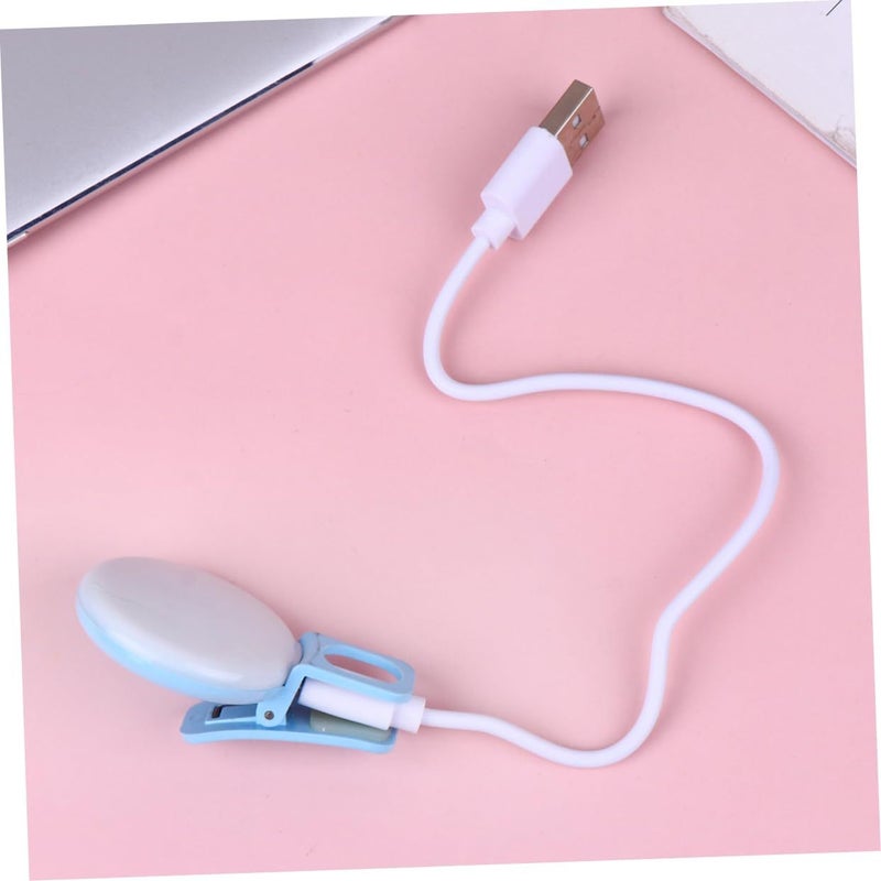 Portable LED Selfie Ring Lamp Mini Fill Light With Clip For Phone Laptop Blue - Image 5