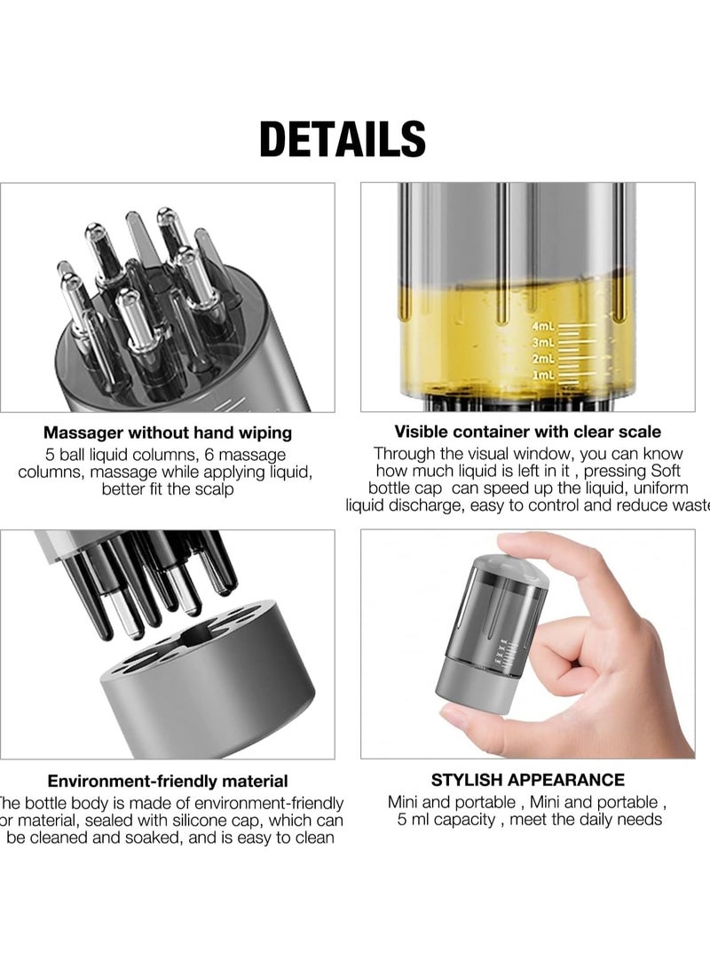 مشط زيت فروة الرأس، مشط زيت فروة الرأس، مشط جذور الشعر السائل، مشط مصل رأس فروة الرأس، فرشاة ماجر، للمنزل والسفر علاج الشعر الأساسي، زجاجات مشط الزيت، نمو الشعر - Image 5