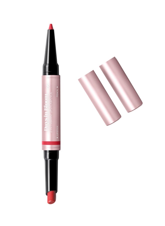 KIKO MILANO - Days In Bloom 2-In-1 Vibrant Lipstick And Pencil 05 Red lovers - Image 1