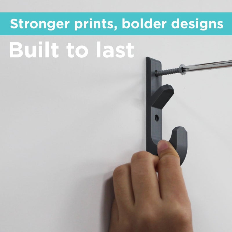 polymaker PLA PRO Filament 1.75mm 1kg, Tough & High Rigidity Dark Grey 3D Printing Filament, PolyLite PLA PRO 3D Printer Filament 1.75mm, Print with Most 3D Printers - Image 2