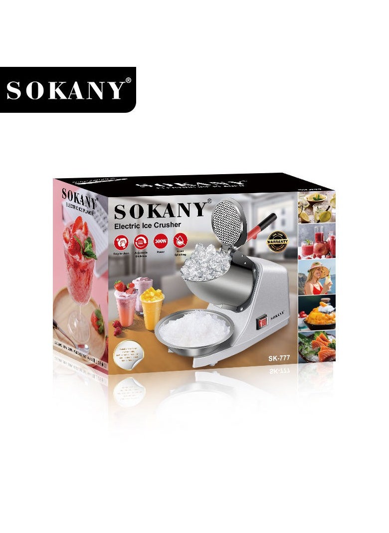 سوكاني منتجات Sokany SK-777 كسارة ثلج كهربائية من الفولاذ المقاوم للصدأ 300 وات خلاط طعام أكثر متانة ومقاومة للاهتراء  - Image 3