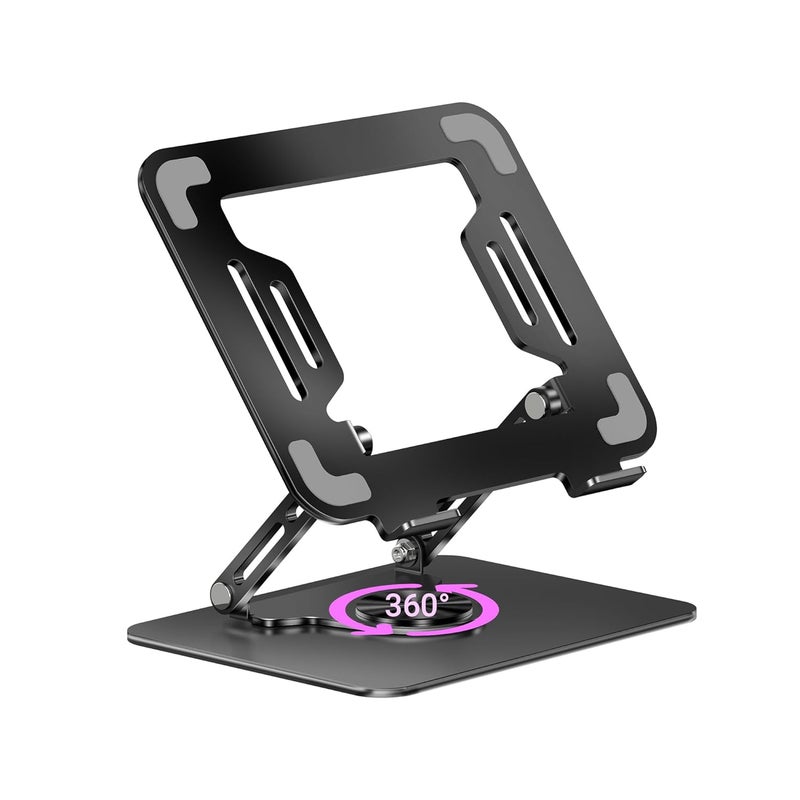ZEBRONICS ZEBRONICS NS3000 PRO 360 Rotatable Laptop Stand Supports up to 17 43cm Laptops Tablets Supports Max 5kg Carbon Steel with Anti Rust Body AntiSlipScratch Silicone Pads  - Image 1