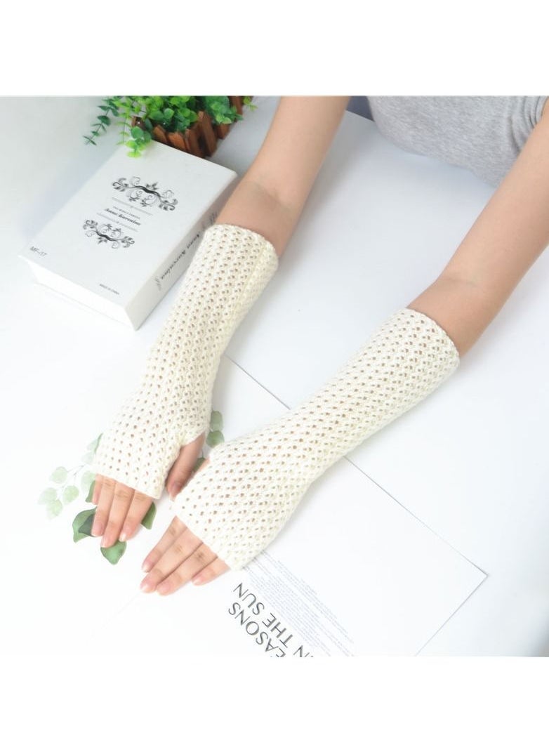 Loquat Fingerless Cotton Polyester Gloves Sleeves 