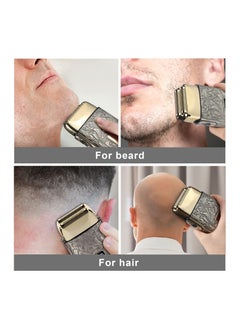 SYOSI Men's 3-Speed Electric Razor, Double Foil Electric Shaver Electric Head Shaver Close Shave Razor Bald Head Shaver Barber Supplies Electric Beard Trimmer High Performance Bald Head Shavers for Bald Men  - Image 4