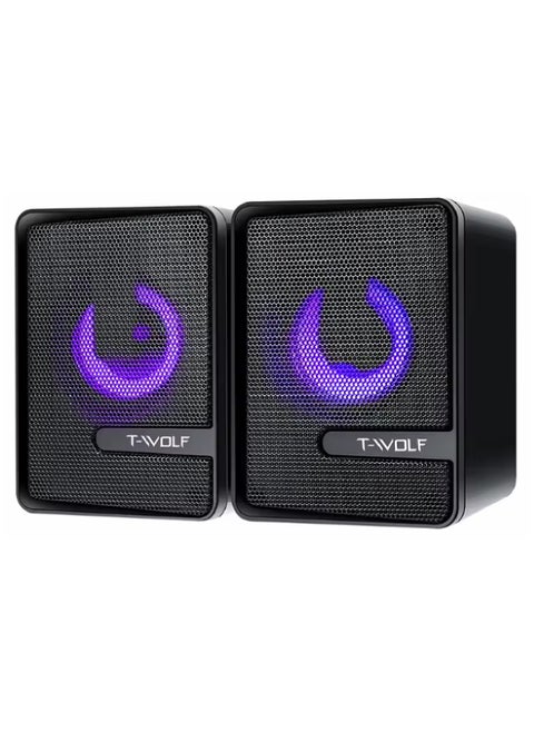 Stereo Sound And RGB Lights Powerful Gaming Speakers For PC Monitor Laptop