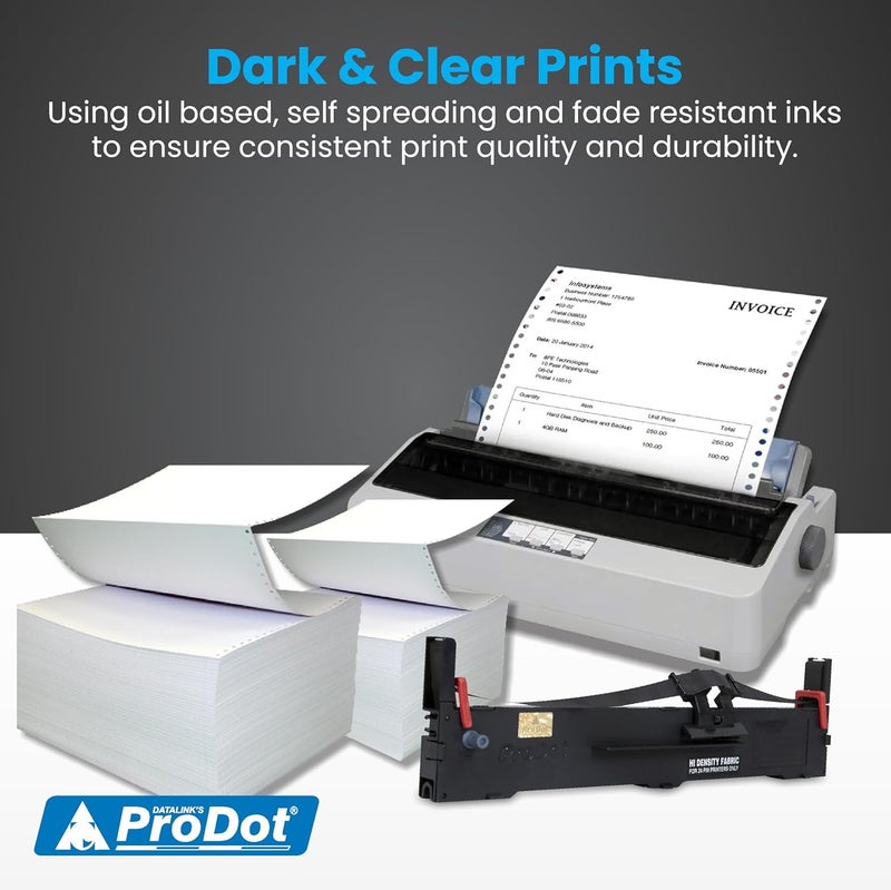 ProDot Dot Matrix Ribbon Cartridge Compatible with EPSON ERC 38 (Pack of 02) - Image 4