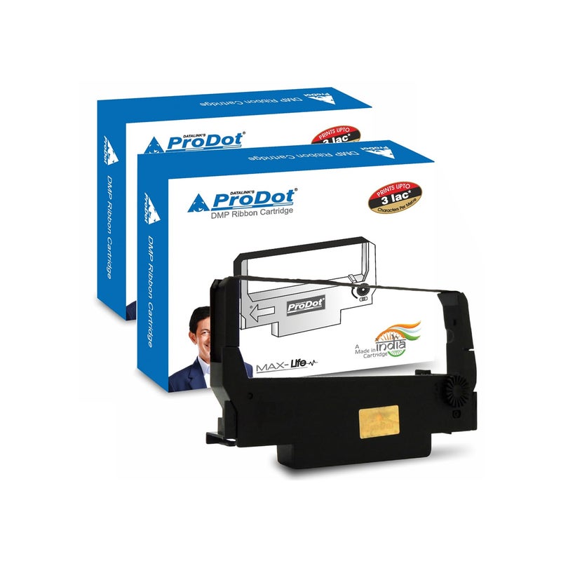ProDot Dot Matrix Ribbon Cartridge Compatible with EPSON ERC 38 (Pack of 02) - Image 1