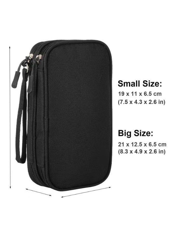 Electronic Organizer Pouch for Travel,Double Layer Storage Bag,Mesh Pocket,Waterproof Travel Organizer （small）  - Image 4