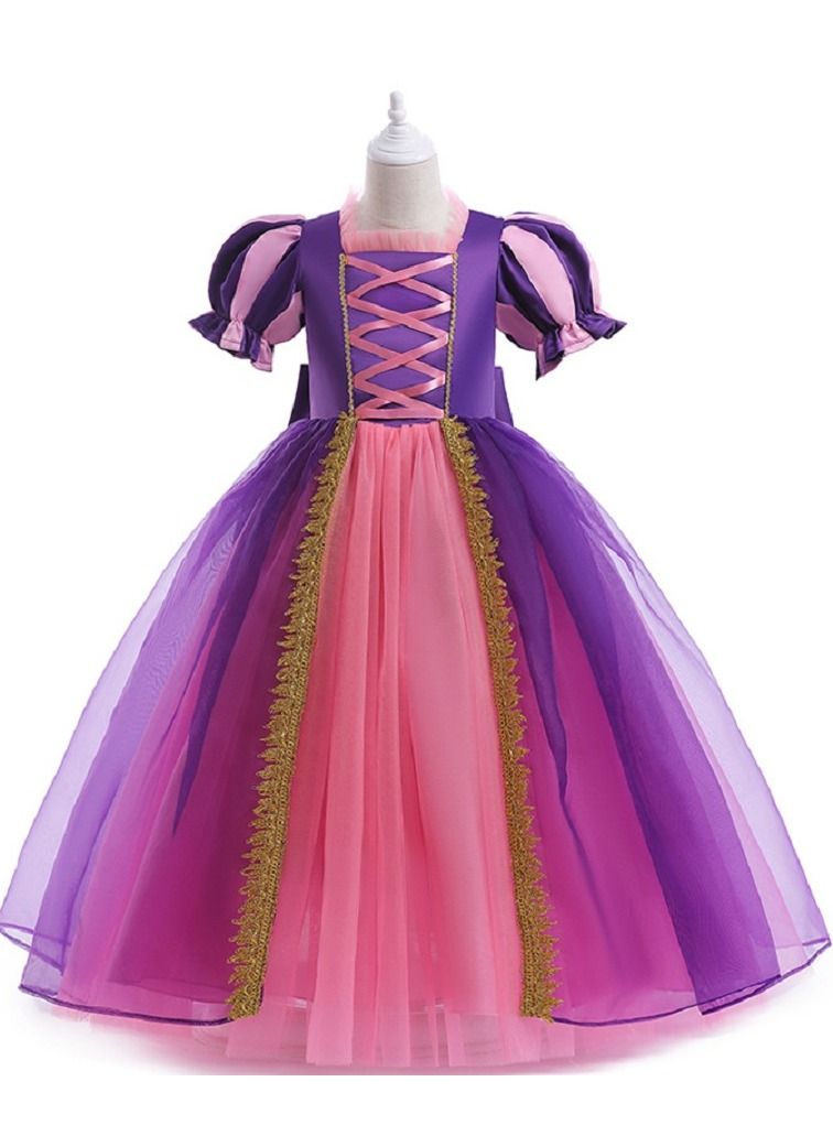 Sofia Rapunzel Princess Dress Cosplay Costume Fancy Dress Up Party Outfits Cosplay Halloween Costume Christmas Birthday Long Maxi Puffy Dresses Costume - Image 1
