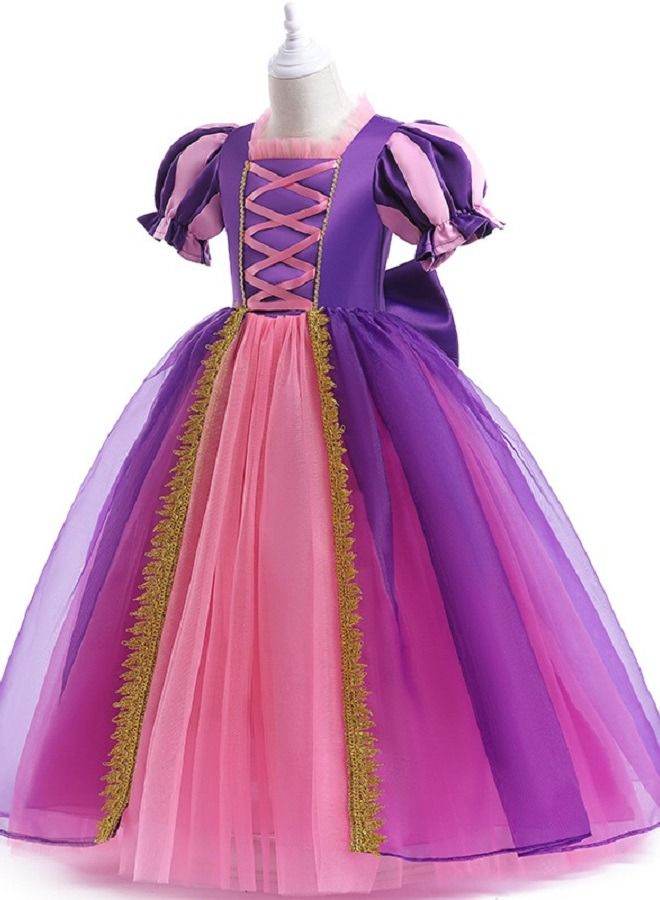 Sofia Rapunzel Princess Dress Cosplay Costume Fancy Dress Up Party Outfits Cosplay Halloween Costume Christmas Birthday Long Maxi Puffy Dresses Costume - Image 2