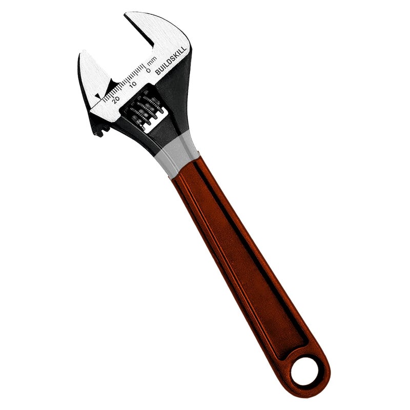 BUILDSKILL BUILDSKILL 8 200mm Adjustable wrench Rust proof Phosphate coating Professional home use plumbing tools Comfortable Double sleeve Adjustable spanner with lasered scale 6 months warranty  - Image 1