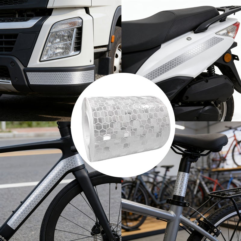 Chixiahong Honeycomb Lattice Reflective Car Edge Protection Tape Waterproof UV Resistant - Image 4