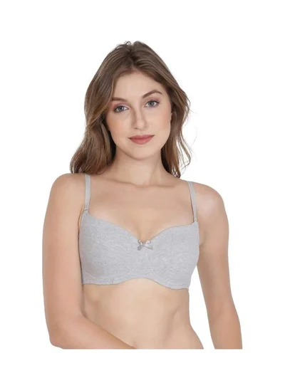 JOCKEY Jockey FE23 Women Wire free Padded Super Combed Cotton Elastane Stretch Medium Coverage Multiway Styling T Shirt Bra with Detachable Straps