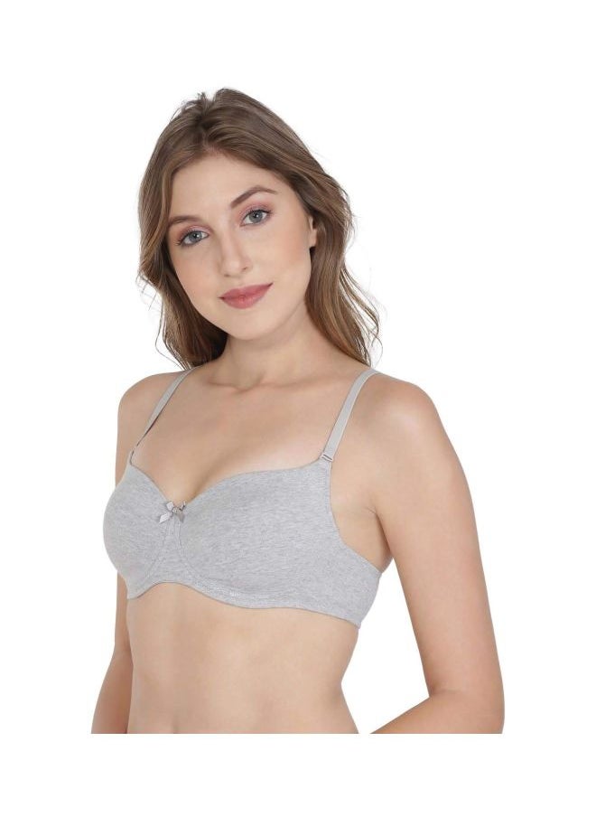 JOCKEY - Jockey FE23 Women Wire free Padded Super Combed Cotton Elastane Stretch Medium Coverage Multiway Styling T Shirt Bra with Detachable Straps - Image 1