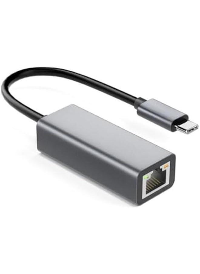 HOOKOR - Gigabit USB-C to Ethernet Adapter, USB Type-C (Thunderbolt 3/4) to RJ45 Gigabit Ethernet LAN Network Adapter Compatible with iPhone 15 Pro, MacBook Pro/Air, iPad Pro,iMac, S23, XPS 17 (USB 3.0) - Image 1