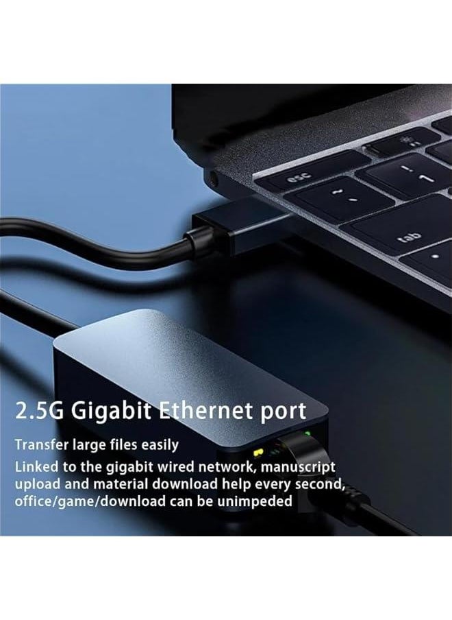 HOOKOR - Gigabit USB-C to Ethernet Adapter, USB Type-C (Thunderbolt 3/4) to RJ45 Gigabit Ethernet LAN Network Adapter Compatible with iPhone 15 Pro, MacBook Pro/Air, iPad Pro,iMac, S23, XPS 17 (USB 3.0) - Image 1