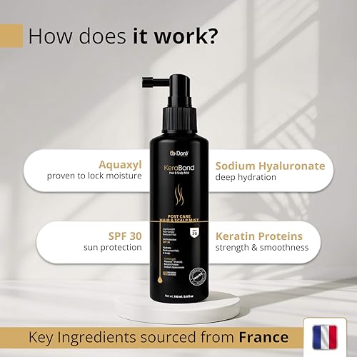 Le Dore Kerabond Hair & Scalp Mist | Hair Perfume & Frizz Control | With Keratin, Aquaxyl & Sodium Hyaluronate | SPF 30 UV & Heat Protection | Lightweight & Non-Greasy | For All Hair Types | 100ml - Image 3