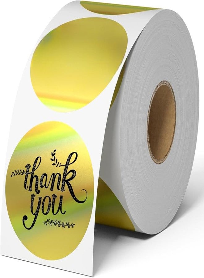 True-Ally 300 Pcs Luxury Metallic Gold Color 2 Inch Round Printable Dot Sticker Labels Writable Surface for Envelope Closure, File Classification, Calendar Planner - Pack of 1, 300 Labels - Image 1