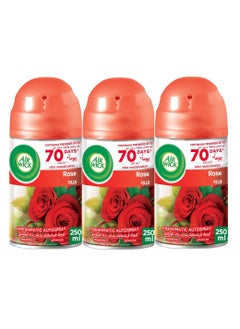 Air Wick Freshmatic Refill Autospray Rose Fragrance 250ml Pack of 3  - Image 1