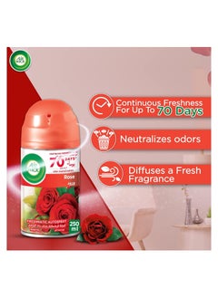Air Wick Freshmatic Refill Autospray Rose Fragrance 250ml Pack of 3  - Image 2