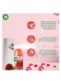 Air Wick Freshmatic Refill Autospray Rose Fragrance 250ml Pack of 3  - Image 3