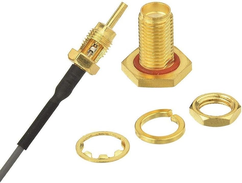 Superbat 3" Cable Mini PCI to SMA Female Low Loss Coaxial Cable for Wireless Routers Mini PCIe Cards Network Extension Bulkhead Pigtail PCI WiFi WAN Repeater 2-Pack - Image 5