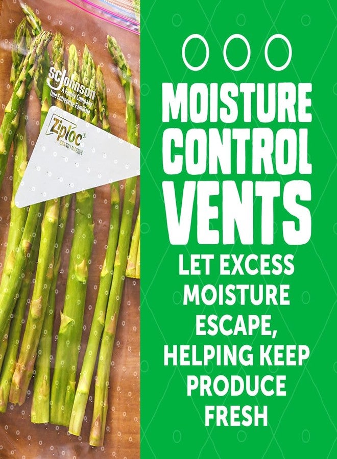 Ziploc Food Storage Produce Bags, Seal Top to Keep and Control Moisture, 15 Bags Total - Image 2