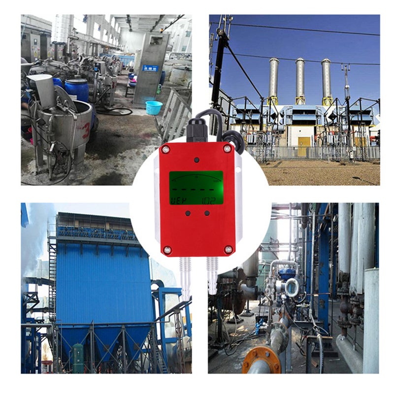 LCD Intelligent Digital Air Transmitter Air Pressure Sensor DC 24V 4-20mA for Ward Ventilation±500Pa - Image 3