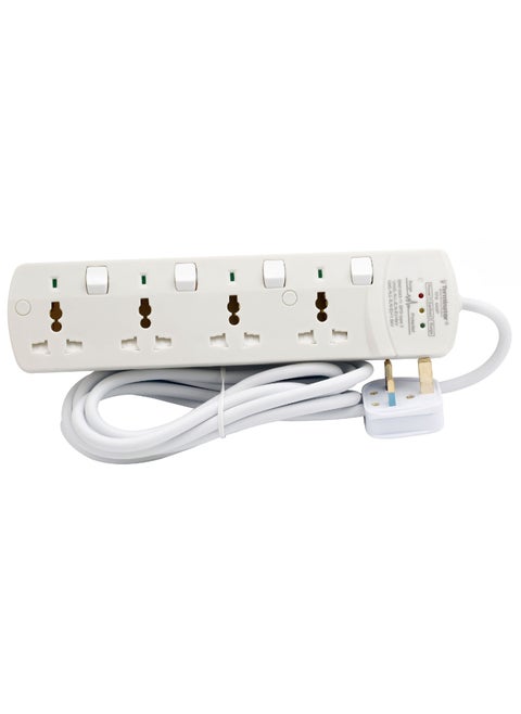 Extension 4G/3M Universal Socket With Surge Protection & Indicators TPB 4ASP DCL & ESMA Approved Terminator