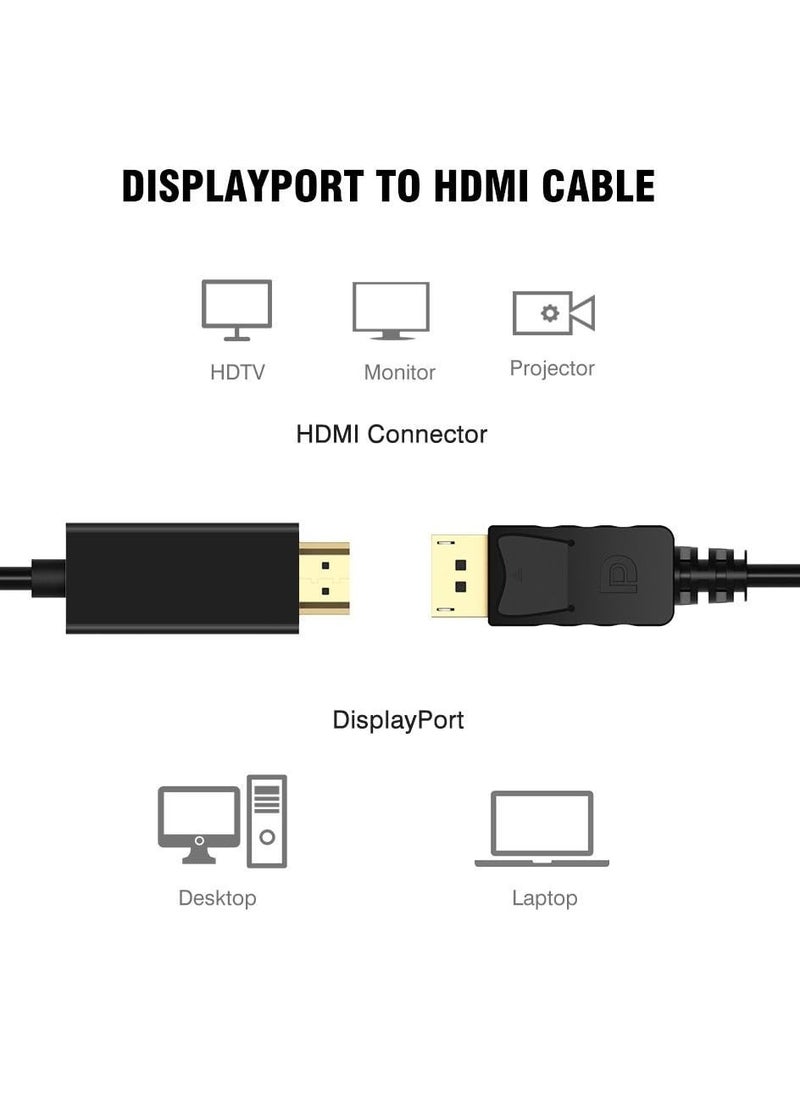 Zero Display Port (DP) to HDMI 4K Cable 3m  - Image 3